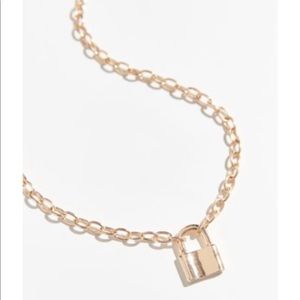 Urban Outfitters Padlock Chain Necklace
